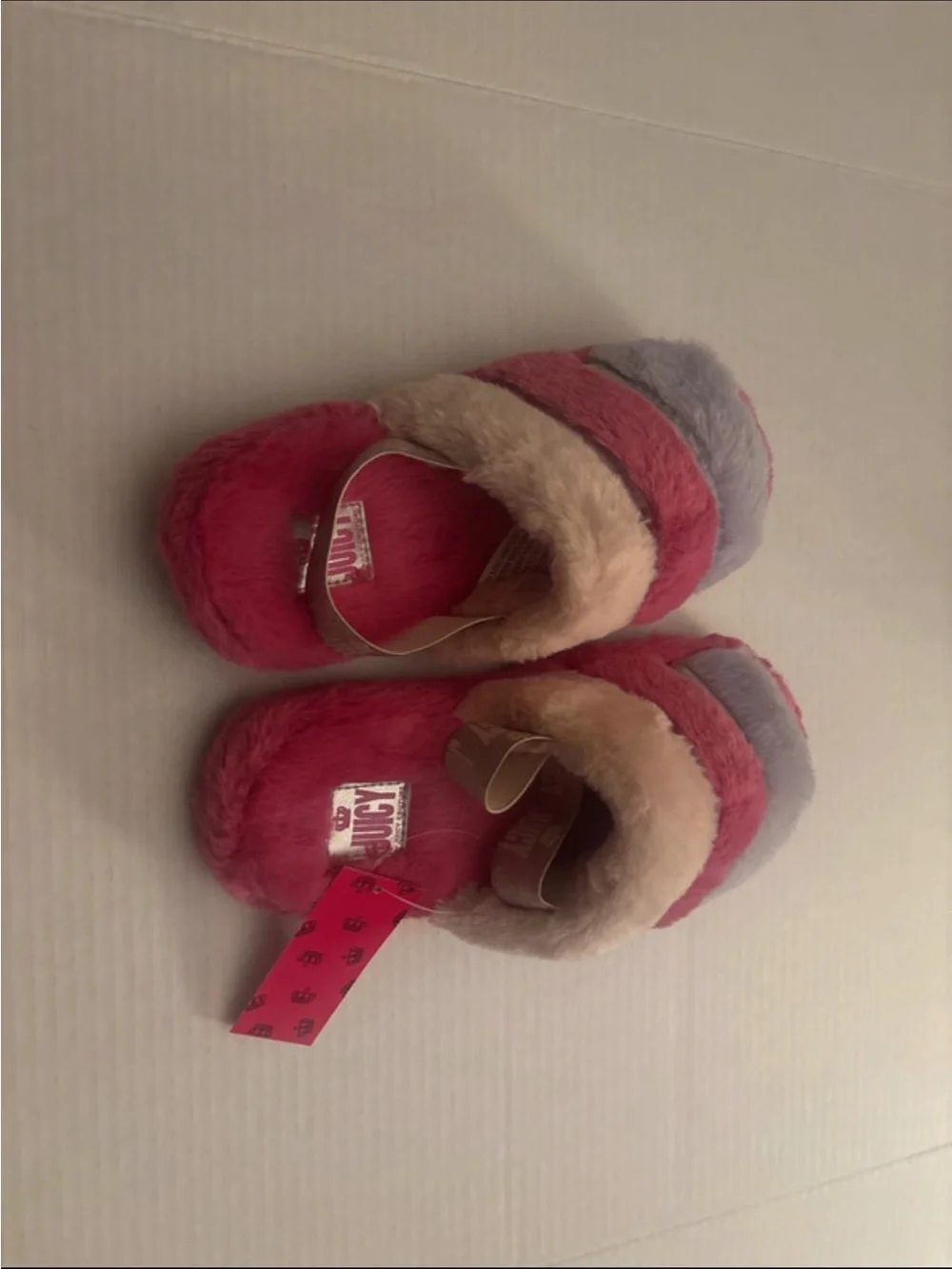 Juicy Couture Plush Girl Pink Footed Slippers